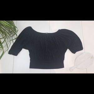 Express Off the Shoulder Black Blouse